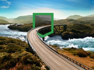 Bridge with raging river below