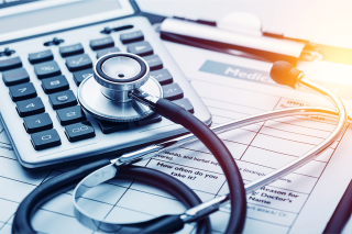 Calculator Stethoscope Medical Form Clipboard