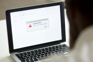 Cyber breach on laptop