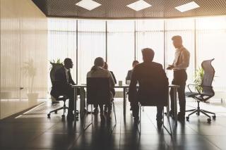 office employees in meeting