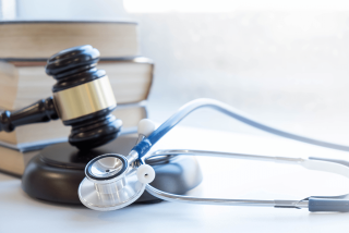 stethoscope gavel books