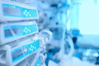 Medical equipment in hospital room