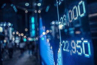 Stock market reflections on building glass