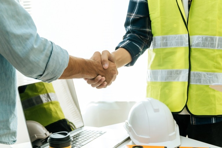 Handshake over contract