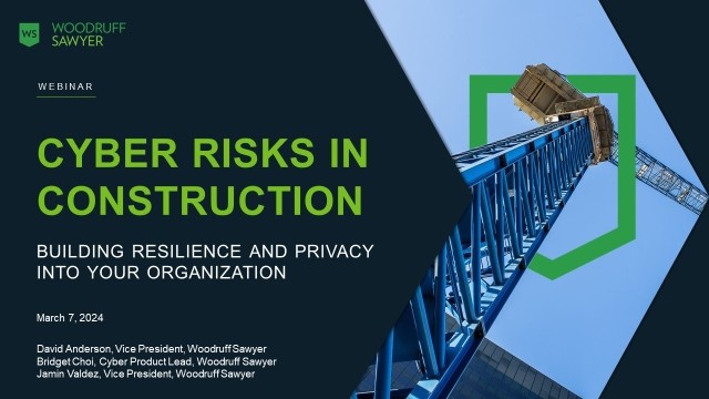 Cyber Risks in Construction Webinar cover