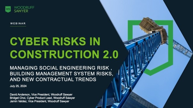 Cyber Risks in Construction Webinar PPT Cover