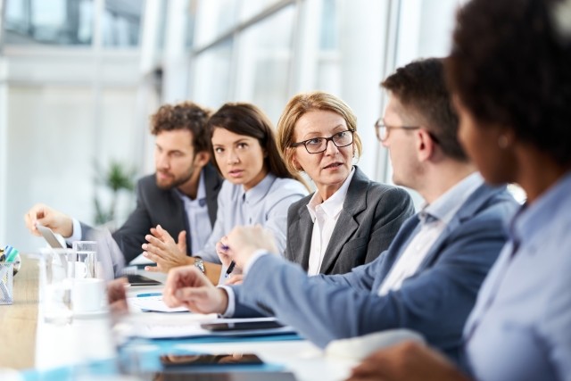 Board Meeting, people stressed