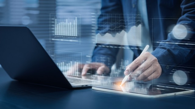 data on laptop 