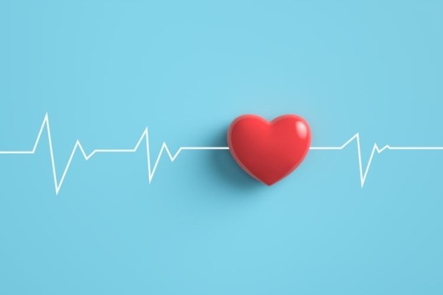 Heart on heartbeat line