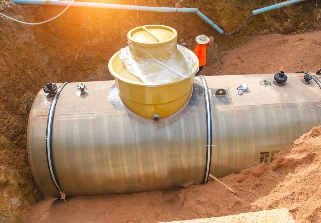 Underground storage tank (UST) containing fuel