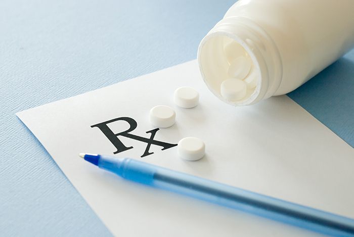 Rx pad with prescription pills