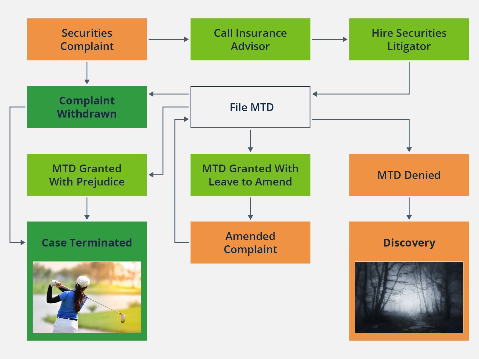 outcomes in federal securities class action litigation flowchart